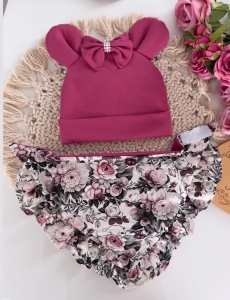 RETRO KWIAT  z perełkami  