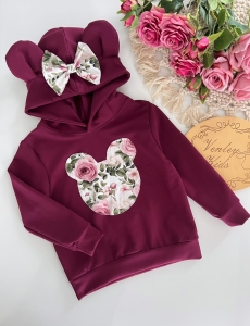 Bluza burgund z RÓŻANY OGRÓD