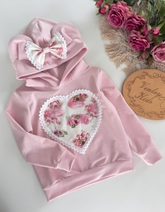 Bluza puder z JEDNOROŻEC