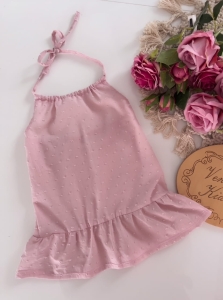 TUNIKA muślin wiązana falbana  