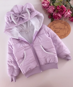 KURTECZKA LILA Z KORONKĄ  