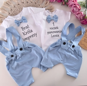 Zestaw personalizowany - urodzinowy błękit z bielą