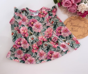 Bluzeczka tunika baskinka RAJSKI KWIAT
