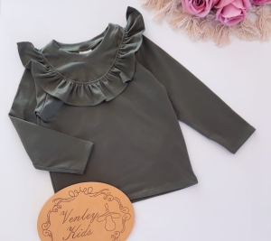 Body / Bluzeczka KHAKI falbanką 