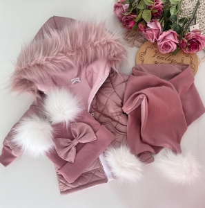 Zestaw zimowy kwarc z prążkiem 