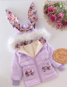 Płaszczyk lila z fantazja zimowy