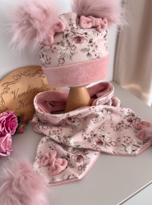 Zestaw zimowy Nebie pink z welurkiem