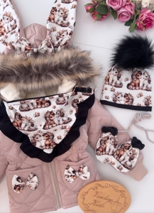 Płaszczyk beżowy z Kucykami na ecru