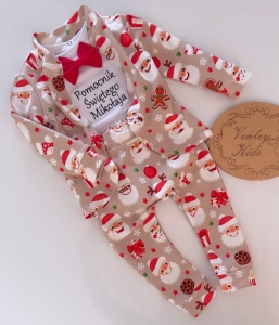 Garniturek MIKOŁAJE NA BEŻU