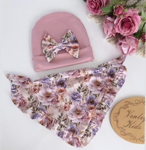 Czapka z chustką kwarc z fantazja