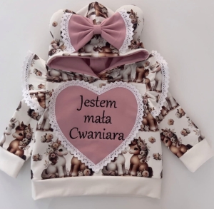 Bluza kucyki z kwarcem i koronką