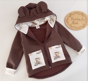 Płaszczyk CZEKOLADA Z KOALA prążek