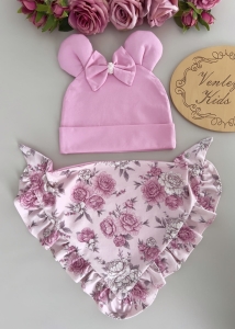 PUDROWE KWIATUSZKI z perełkami 