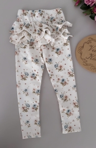 Leginsy błękitne kwiatuszki 