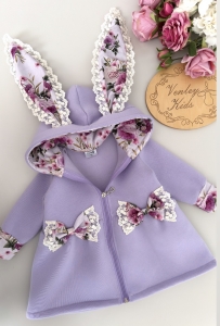 Płaszczyk Królik LILA Z LILIOWY RAJ  z koronką 