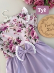 Sukienka PRINCESSKA liliowy raj z lilą