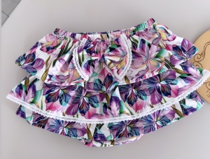 Spódniczka falbaniasta KOLOROWE LIŚCIE bloomers 