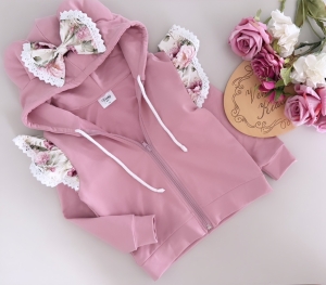 Bluza na zamek kwarc z kwiat w ogrodzie 
