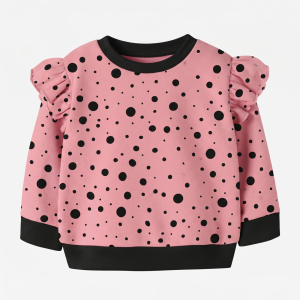 Bluza KROPKI KWARC z falbanką - promo 