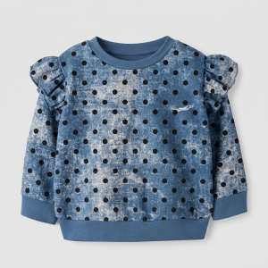Bluza KROPKI JEANS z falbanką - promo 