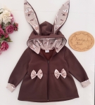 Płaszczyk Królik czekolada + lisek boho