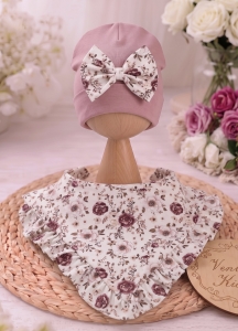 Czapka z chustką kwarc z polana 