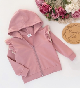 Bluza KWARC na zamek z koronką