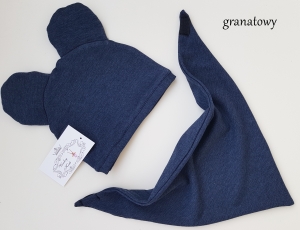 Zestaw Czapka z uszami + chusta