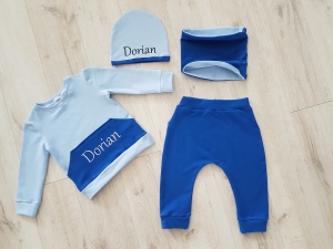 Komplecik błękitno niebieski