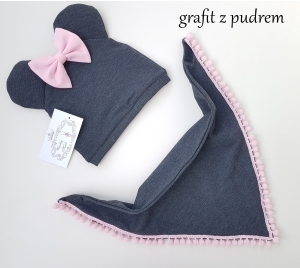 Czapka z uszami + chusta JESIENNE