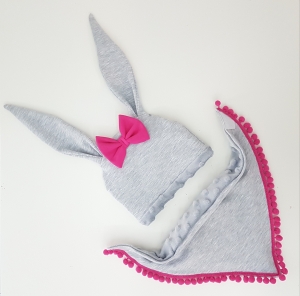 Komplecik z uszami ZIMOWY ocieplany