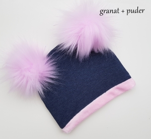 Czapka z pomponami ZIMOWA