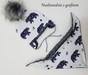 Zestaw zimowy Niedźwiedź granat