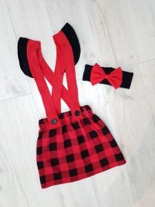 Spódniczka z szelkami + falbanka