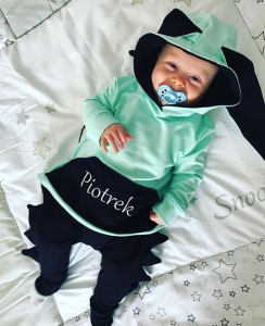 Zestaw Dino Miętowy z czarnym