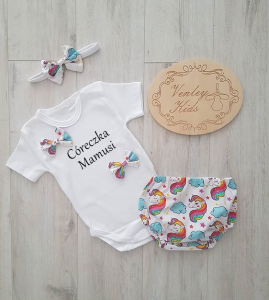 Zestaw lato TĘCZOWE JEDNOROŻCE 3 el