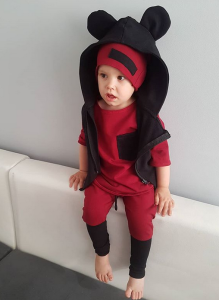 Zestaw BASIC 4 częściowy bordo z czarnym 4 el