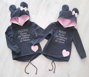 Bluza Minnie puder kropki 