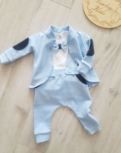 Garniturek błękit z granatem 3 el 