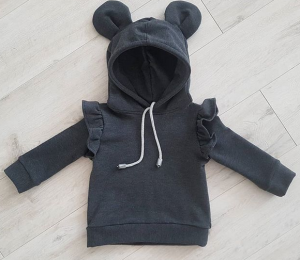 Bluza Minnie z falbankami grafit
