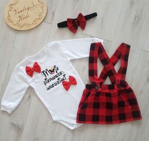 Zestaw urodzinowy Czerwono czarna kratka 