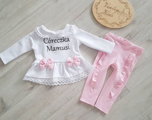 Zestaw Baskinka z leginsami Koronka 