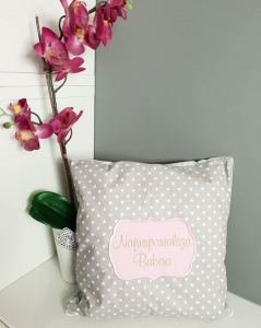 Poduszka Dla Babci kropki z pudrem