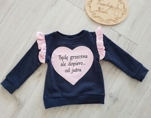 Bluza z falbankami granat