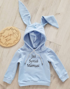 Bluza z uszami królika + napis kopia