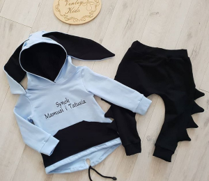 Zestaw Dino Błękit z czarnym