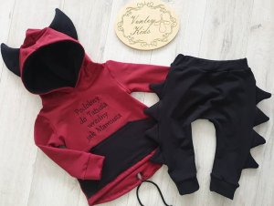 Zestaw Dino bordo z czarnym