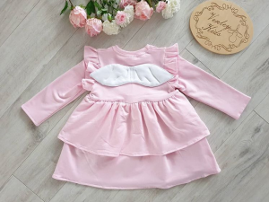 Sukienka ANGEL puder skrzydełka