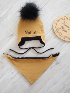 Zestaw zimowy carmel z czarnym