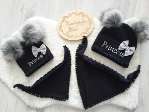 Czapka z chustą SILVER z imieniem 